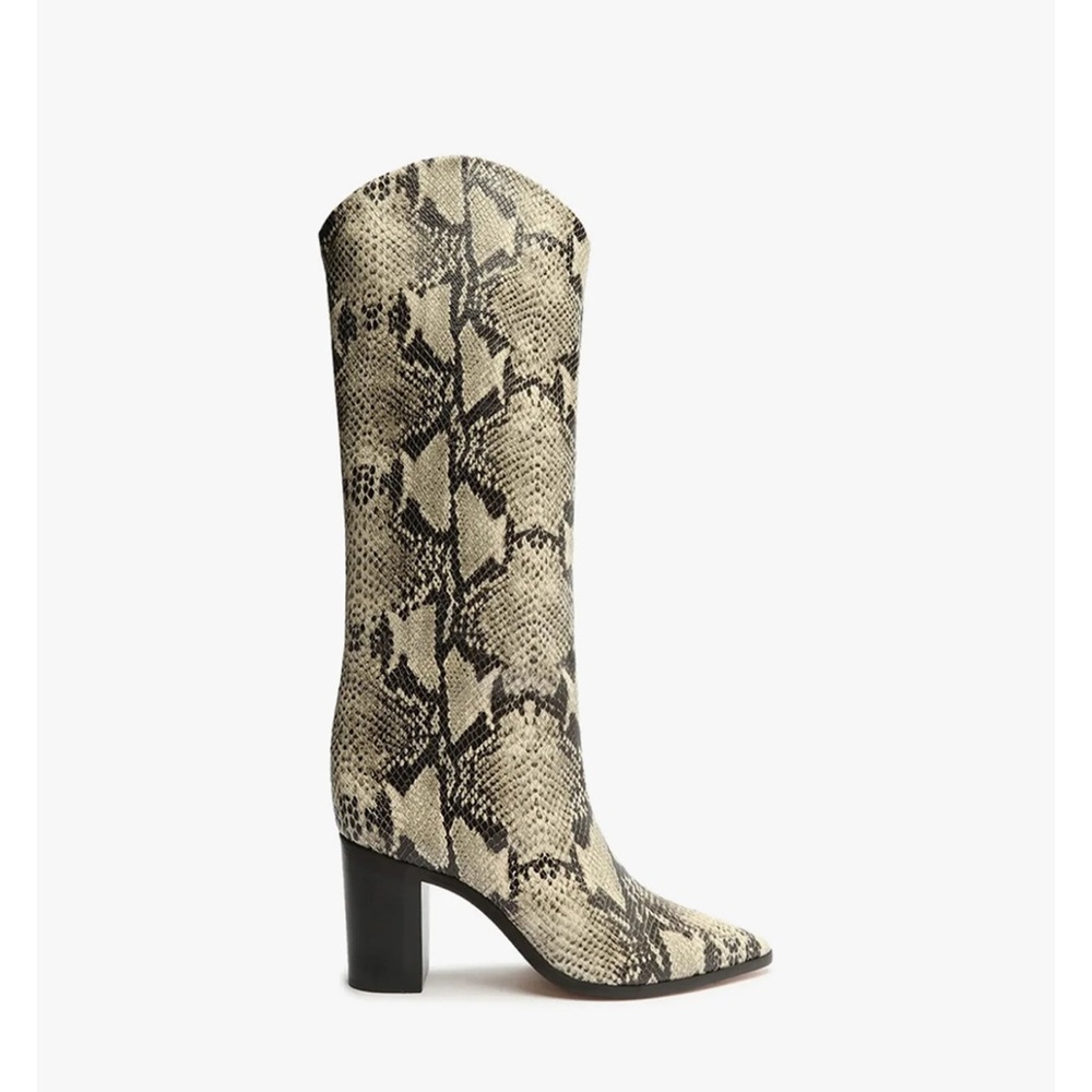 Schutz Snakeskin Maryana Knee High Boots